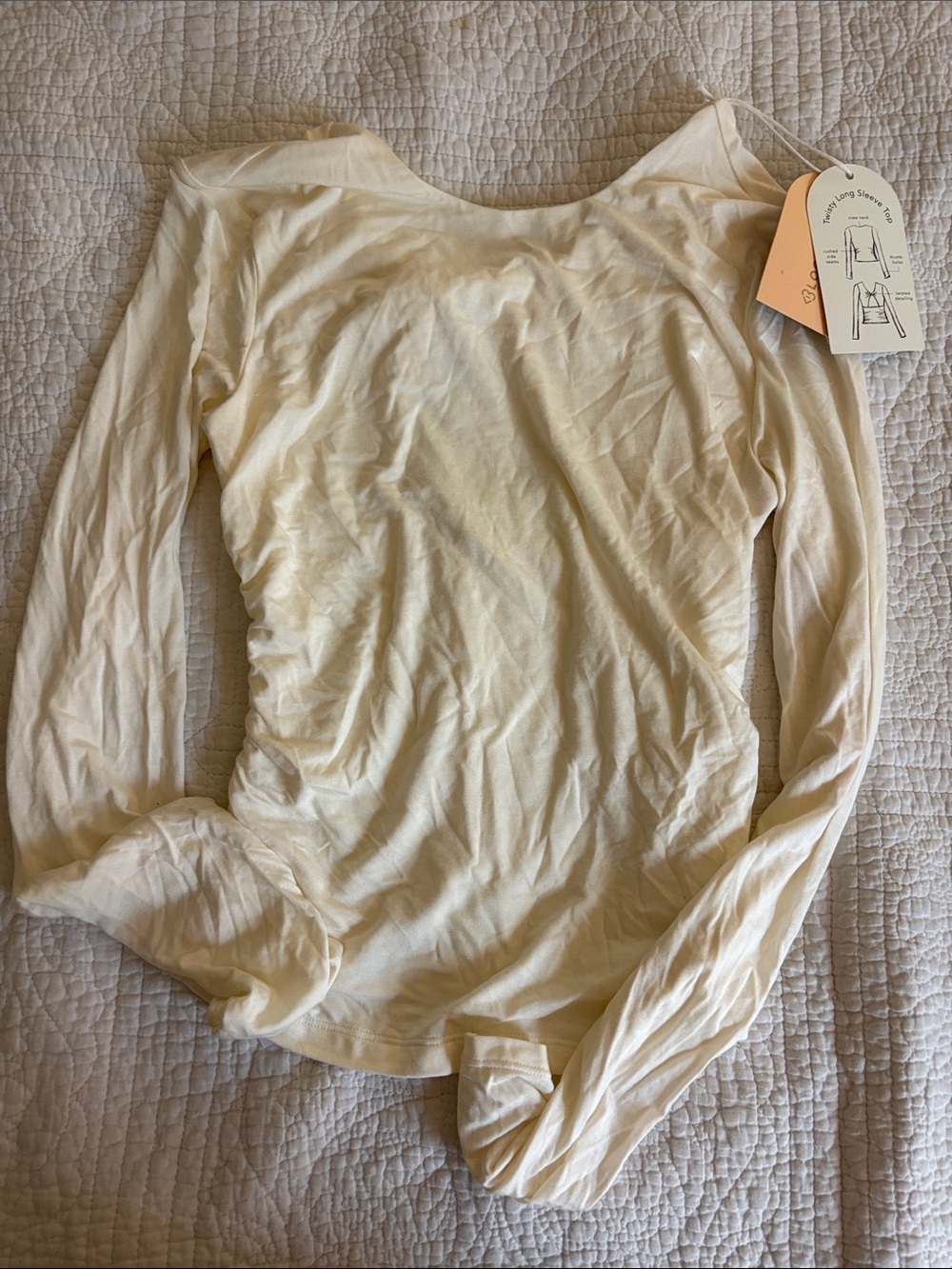 Blogilates Twisty Long Sleeve Too Cream